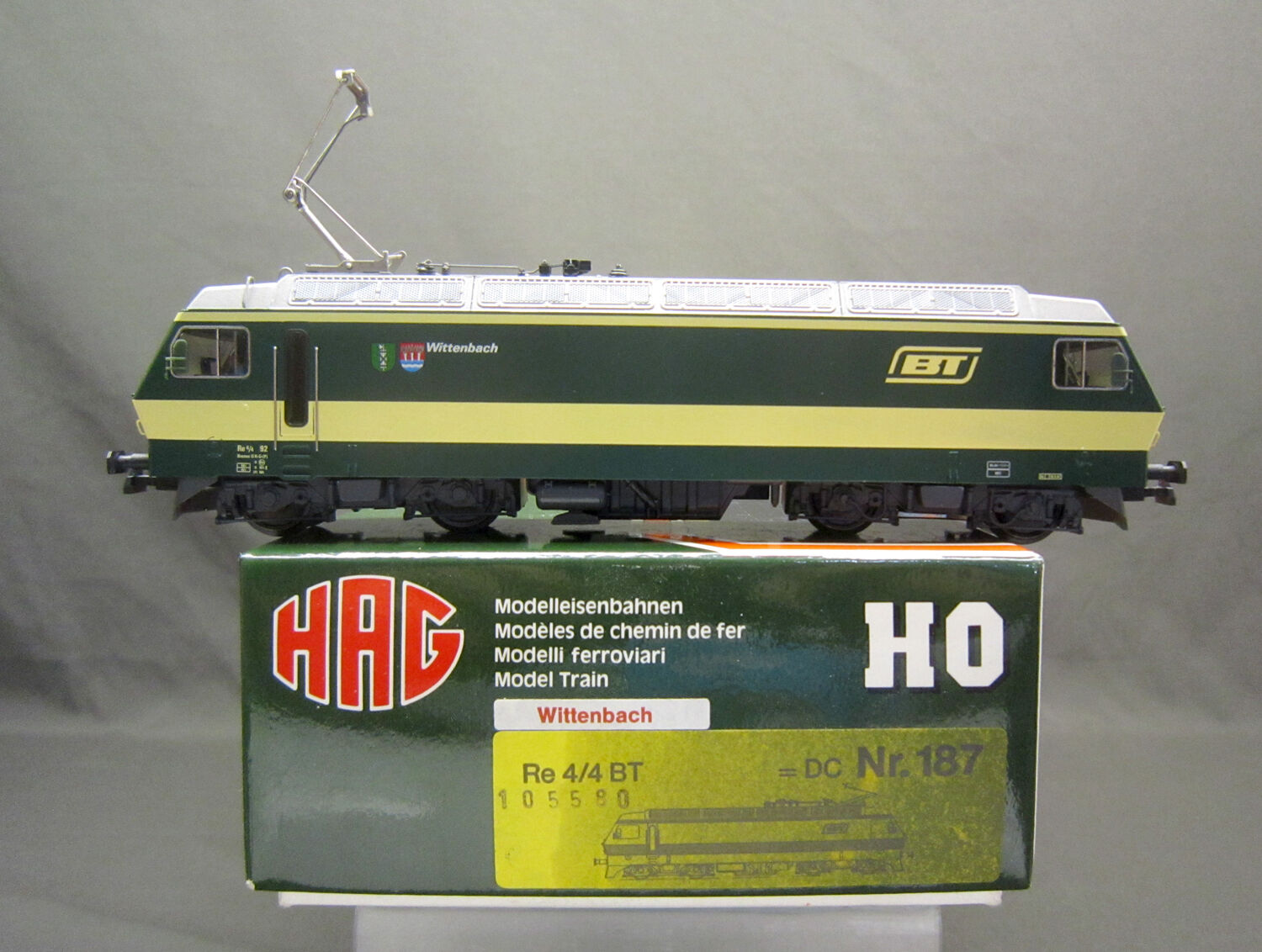 Hag Ho Scale Nr. 187 Re 4/4 Bt "wittenbach" Electric Locomotive