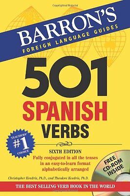 Barrons Foreign Language Guides: 501 Spanish Verbs (book & Cd-rom) By Christo