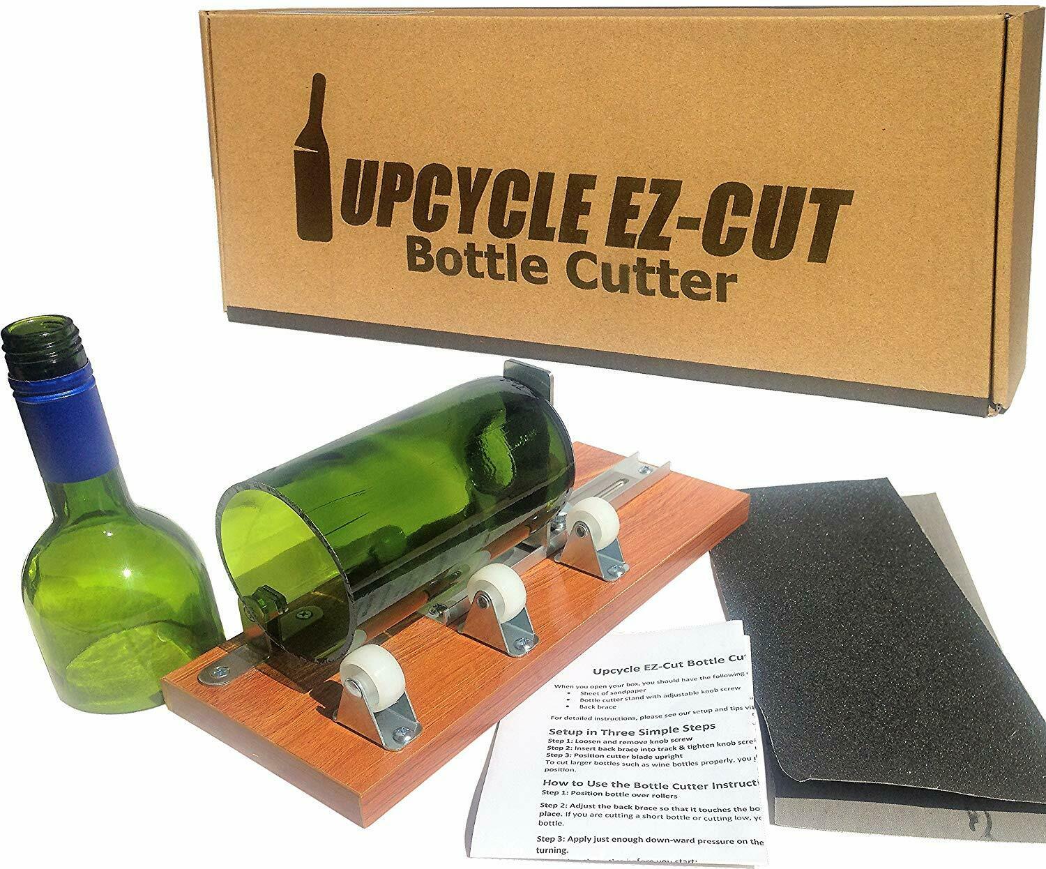 Bottle Cutter Kit To Make Glasses From Wine/beer Bottles + Edge Sanding Paper