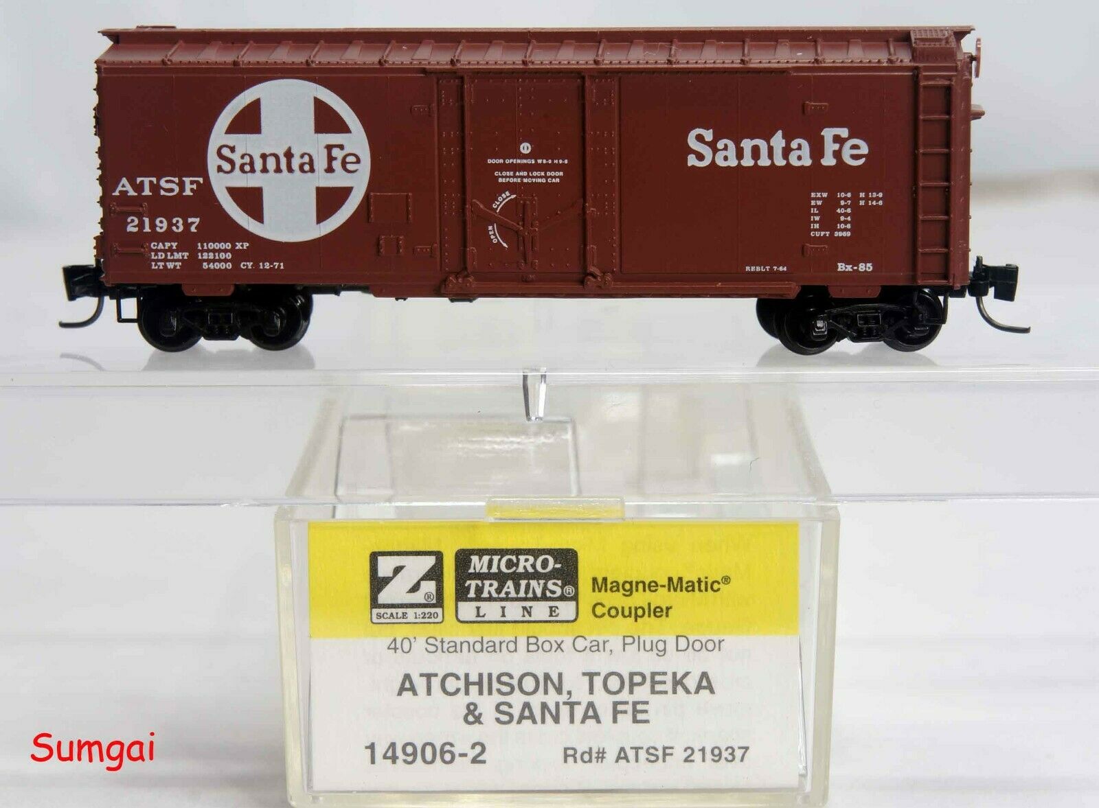 Mtl Micro-trains Line 14906-2 Atsf Santa Fe 40' Plug Door Boxcar #21937